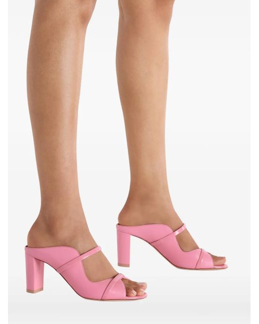 Malone Souliers Pink Leather Norah Heeled Sandals 70