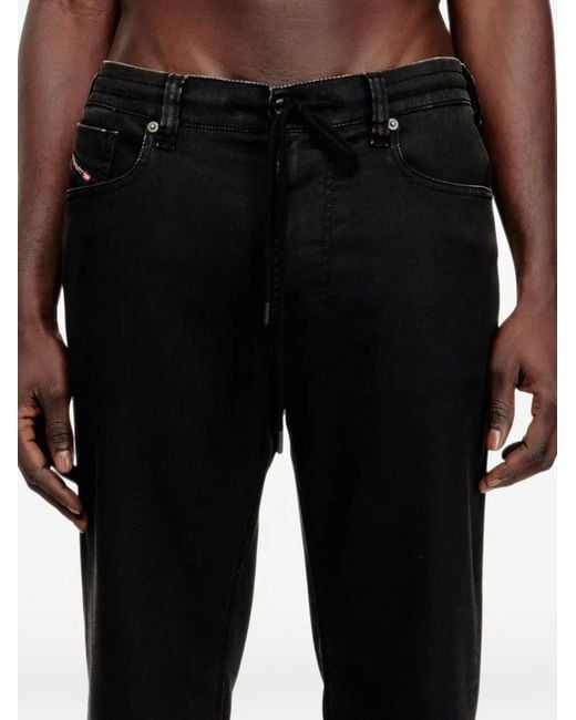 DIESEL Black Relaxed Regular-Waist 2080 D-Reel Joggjeans for men