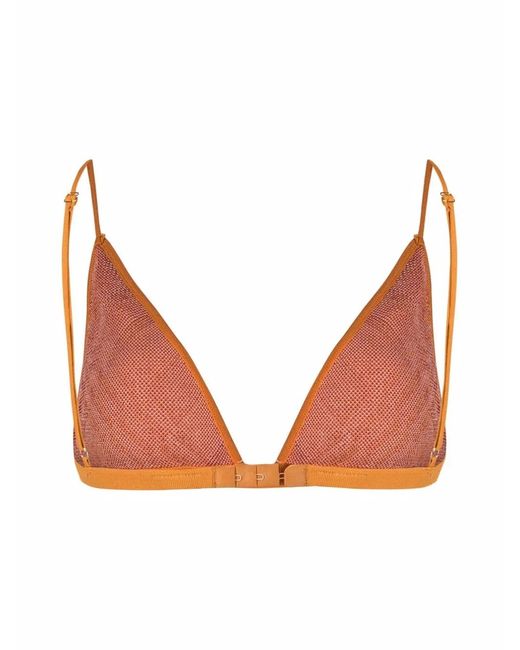 Dodo Bar Or Orange Argyle Pattern Bra
