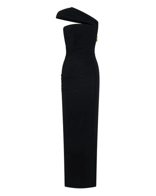 Christopher Esber Black Drapiertes Beach Glass Maxikleid