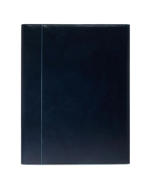 Piquadro Blue Leather Notepad Holder