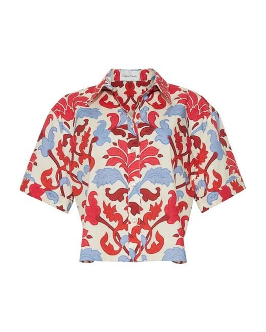 Cara Cara Red Calvia Floral Shirt