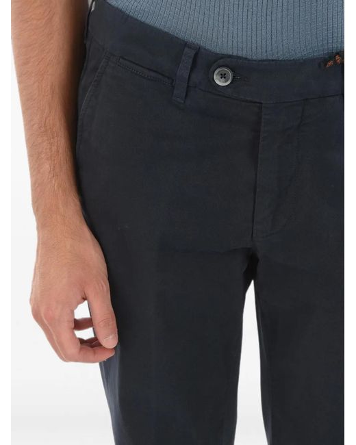 Corneliani Black Five-Pocket Cotton Chino Trousers for men