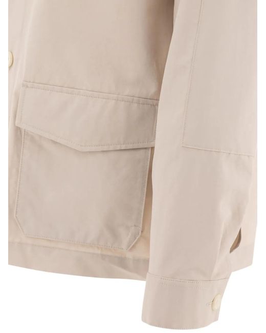 Vince Natural Button-Front Patch-Pocket Shirt Jacket for men