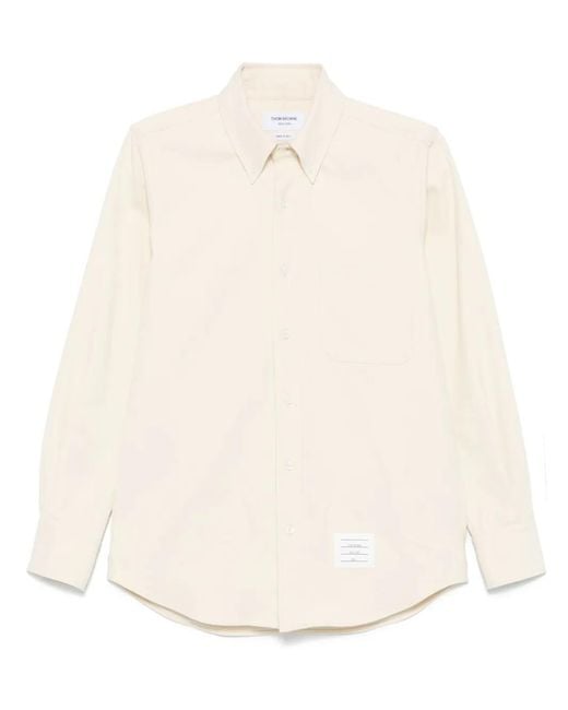 Thom Browne Natural Rwb-Stripe Denim Shirt for men
