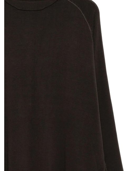 DEVOA Black Panelled Cotton Jumper for men