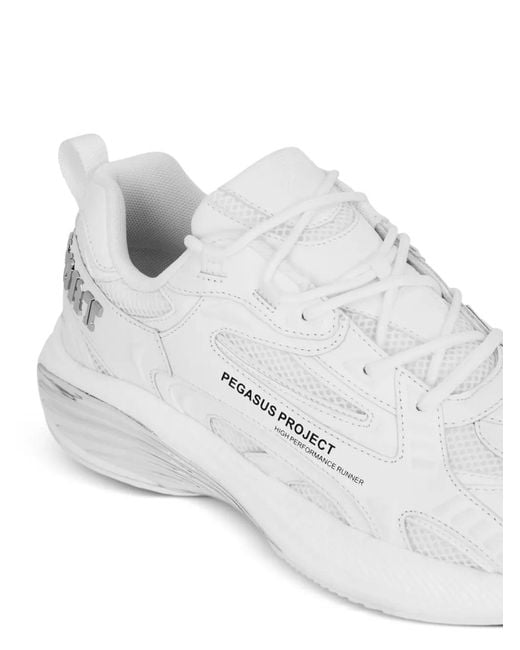 Philipp Plein White Pegasus Project Logo-Plaque Sneakers