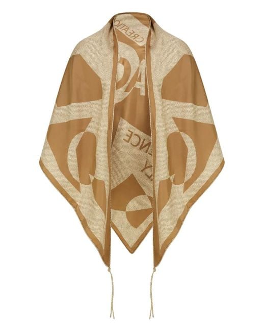 Ferragamo Natural Venna Schal Mit Grafischem Print