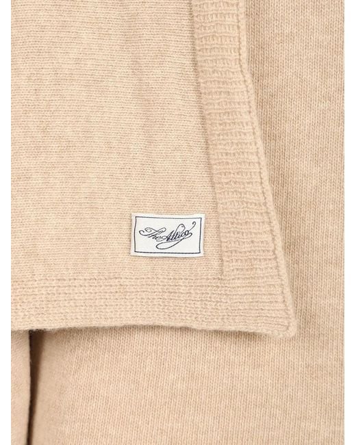The Attico Natural Asymmetrical Cape-Panel Sweater