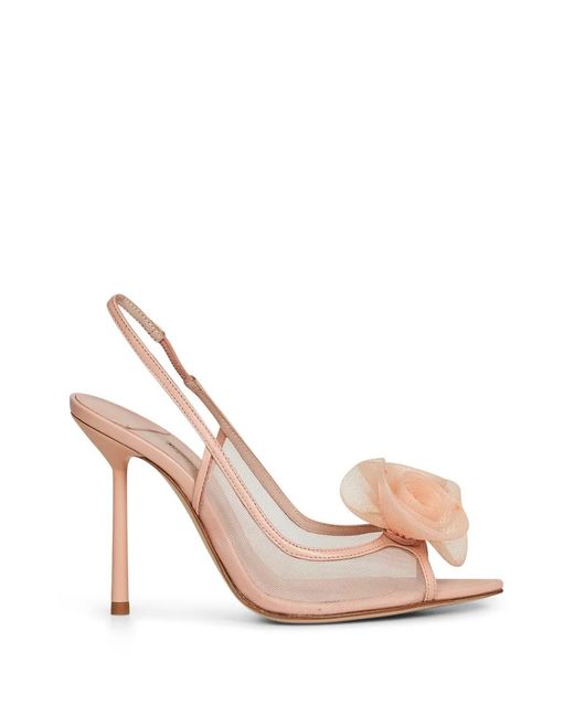 Le Silla Pink Phard Mesh Rose 100 Slingback Pumps