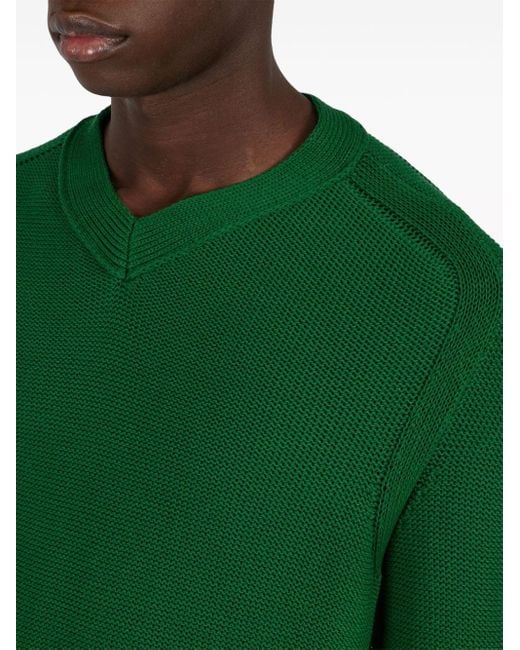 Maglione con scollo a V di Ferragamo in Green da Uomo