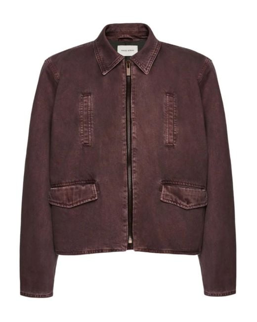 Chaqueta vaquera con cremallera Magda Butrym de color Brown