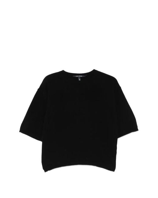 Sofie D'Hoore Black Short-Sleeve Crew-Neck Sweater
