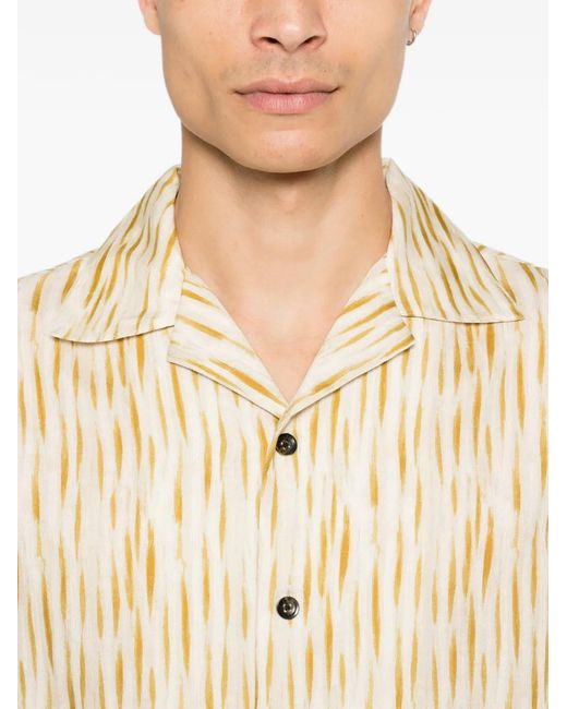 Commas Natural Stripe-Pattern Shirt for men