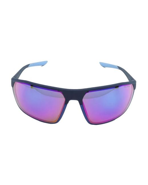 Nike Blue Clash M Rectangle-Frame Sunglasses for men