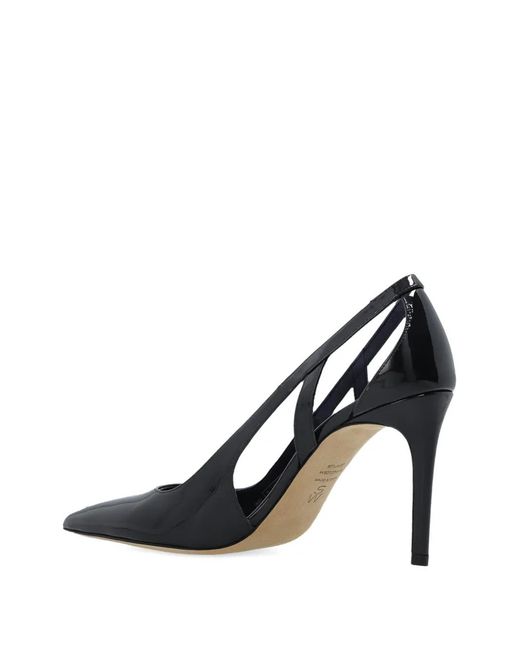 Stuart Weitzman Black Cutout Pointed Pumps