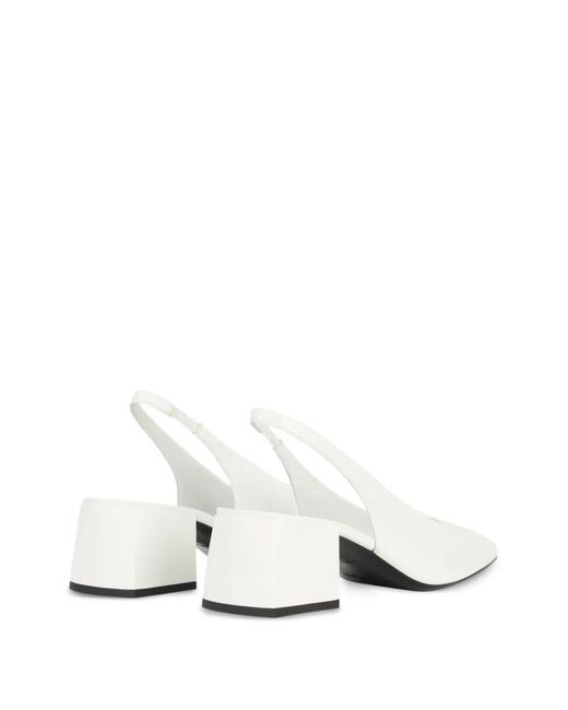 Courreges White Ac-Logo Slingback Pumps
