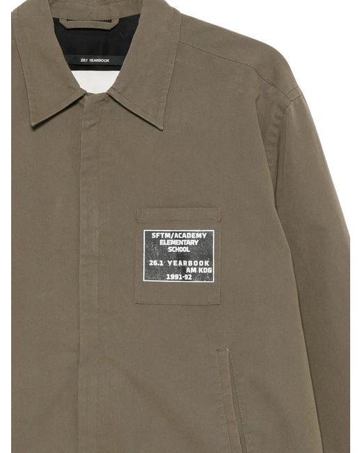 Song For The Mute Green Logo-Patch Jacket for men