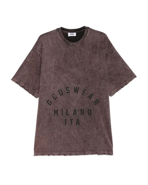 メンズ Gcds ダメージ グラフィック Tシャツ Brown