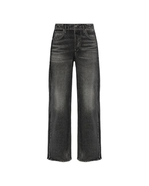 Rag & Bone Black Trousers With 'Jeans' Effect