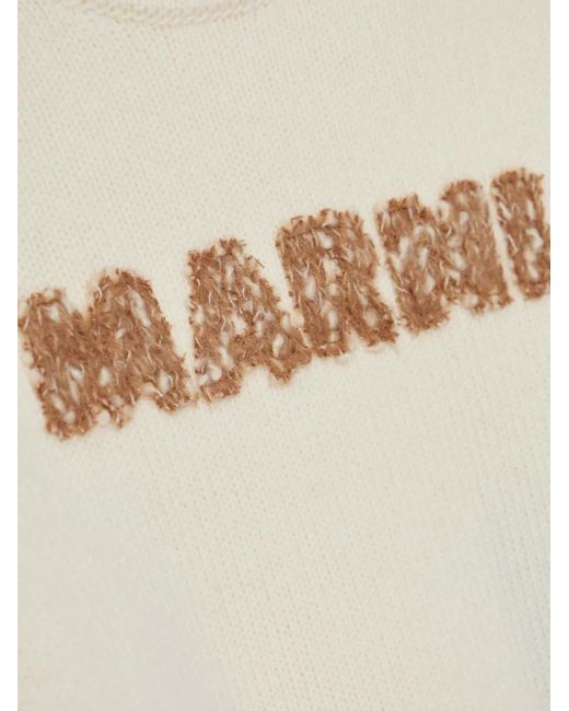 Marni White Laser-Cut Jumper