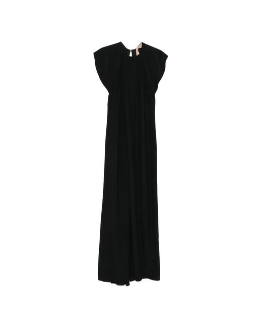 N°21 Black Open-Back Ruffled Dress