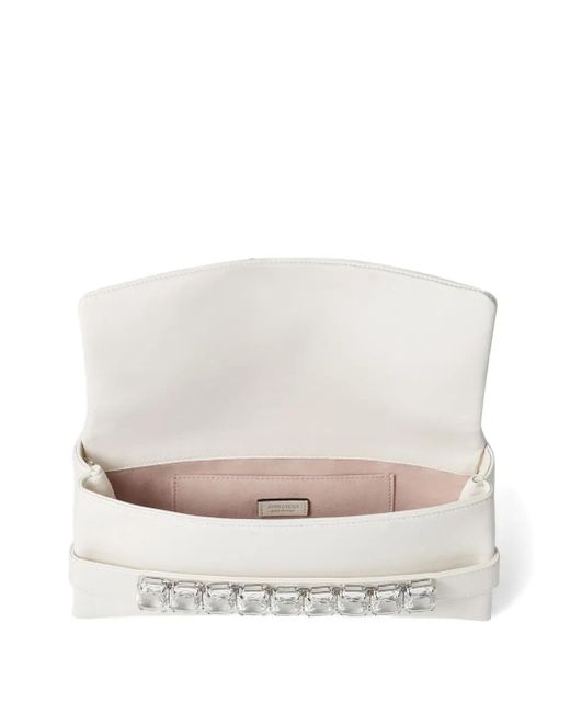 Jimmy Choo Natural Kya clutch bag