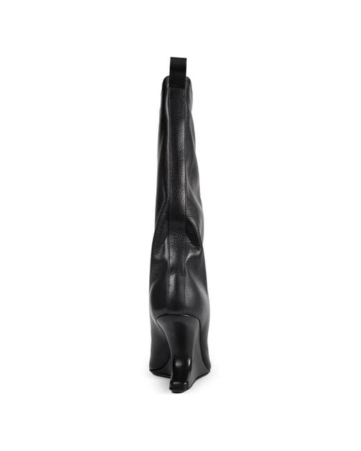 Rick Owens Black Cantilever Sharp Boots