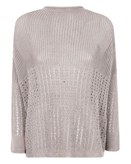 Max Mara Natural Knitted Open-Back Sweater