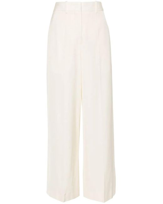 Jil Sander White Pressed-Crease Straight-Leg Trousers