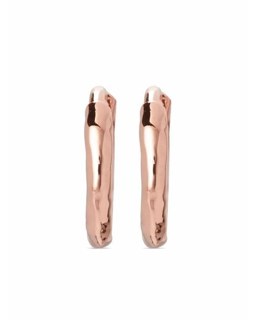 Monica Vinader White Ziggy Huggie Earrings