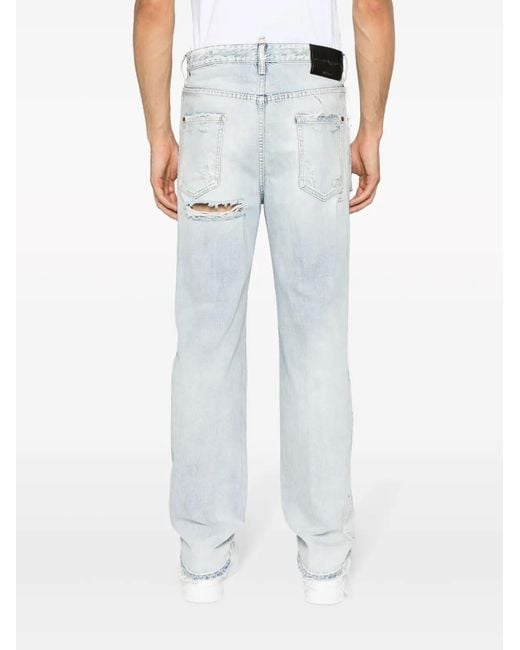DSquared² Straight Jeans in het Blue voor heren