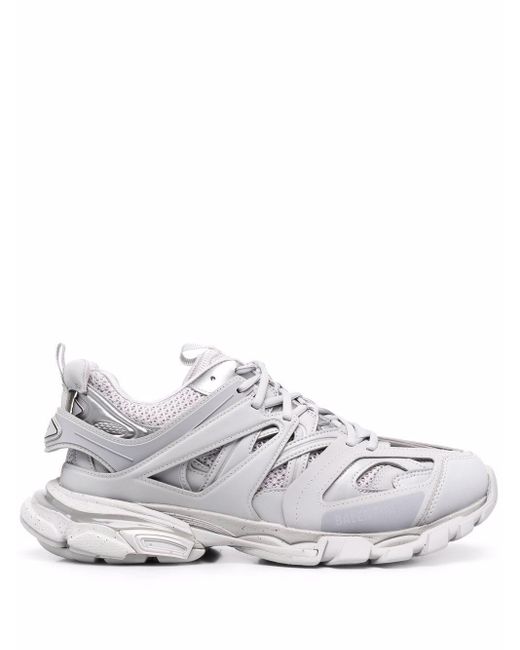 Balenciaga White Track Panelled Low-top Sneakers for men