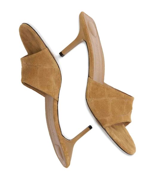 Jacquemus Natural Cubisto 70 Croc-Effect Suede Mules
