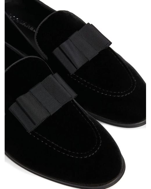 DSquared² Loafer aus Samt mit Schleifendetail in Black für Herren