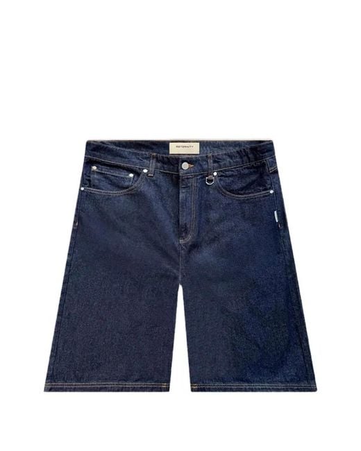 RETERNITY Blue Essential Denim Shorts for men