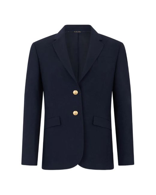 Brooks Brothers Blue Button Single-Breasted Blazer
