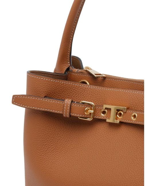 Tod's Brown Mini Leather Tote Bag