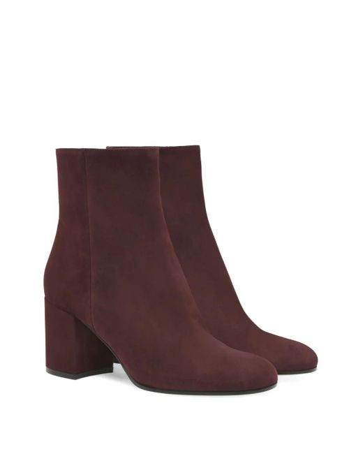 Gianvito Rossi ブロックヒール アンクルブーツ Purple