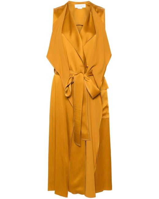 Robe à design superposé Victoria Beckham en coloris Orange