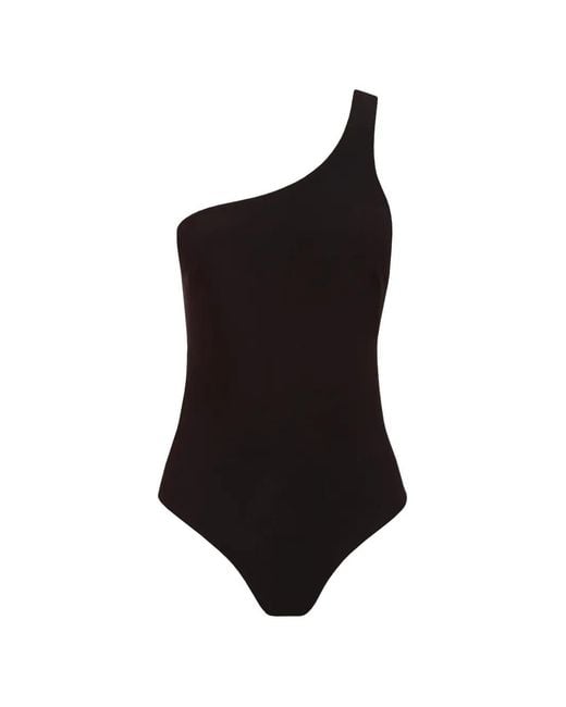 Bondi Born Black Colette One-Shoulder Swimsuit