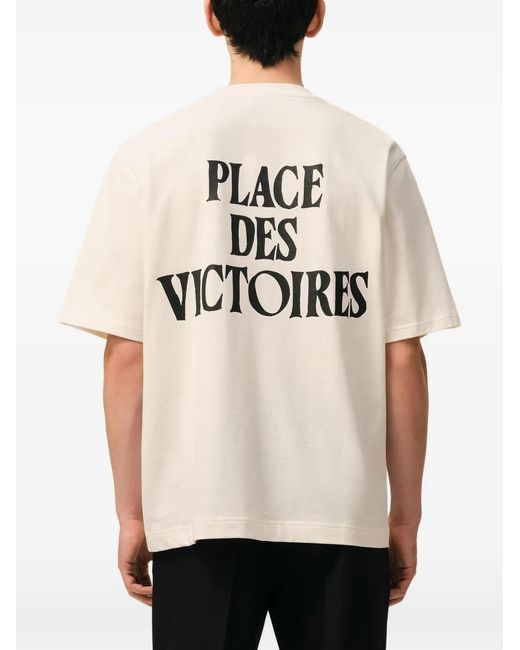 AMI White Place Des Victoires Printed T-Shirt