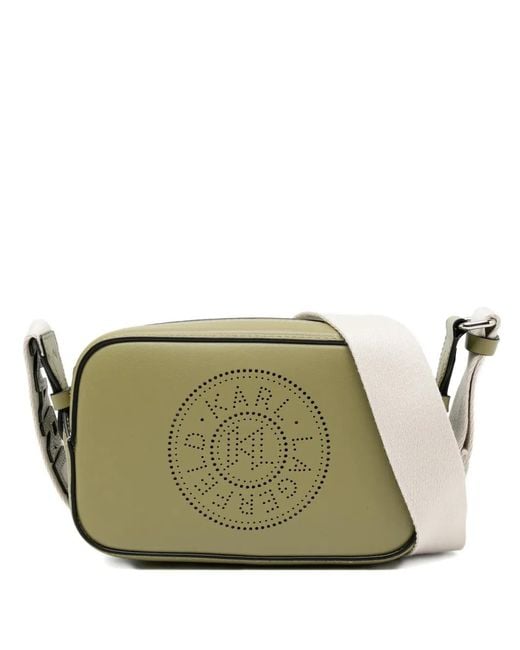 Karl Lagerfeld Green Kcircle Slim Camera Bag