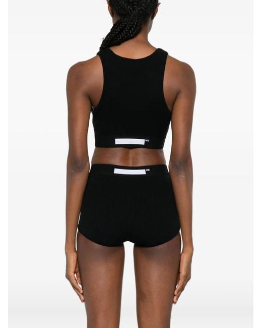 MEDEA Black Logo-Detail Tank Top
