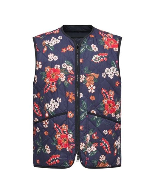 Moncler Blue Franqui Quilted Vest for men