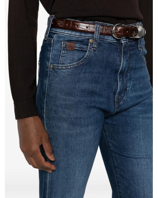 Jacob Cohen Blue Cara Faded Straight-Leg Jeans