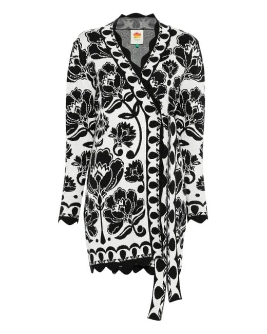 Farm Rio White Arabesque Mini Dress