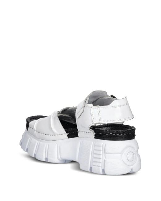 Sandalias Con Detalle De Hebilla New Rock de color White