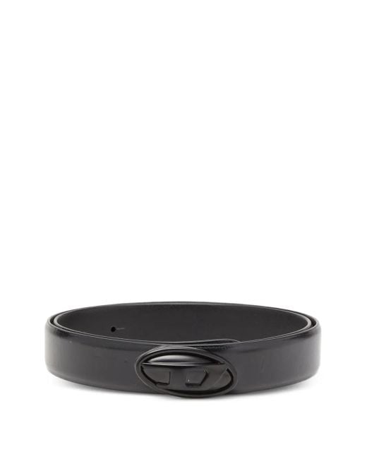DIESEL Gray B-Dd Logo-Buckle Belt
