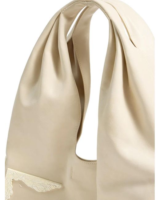 Maison Margiela Natural Medium Box Leather Tote Bag